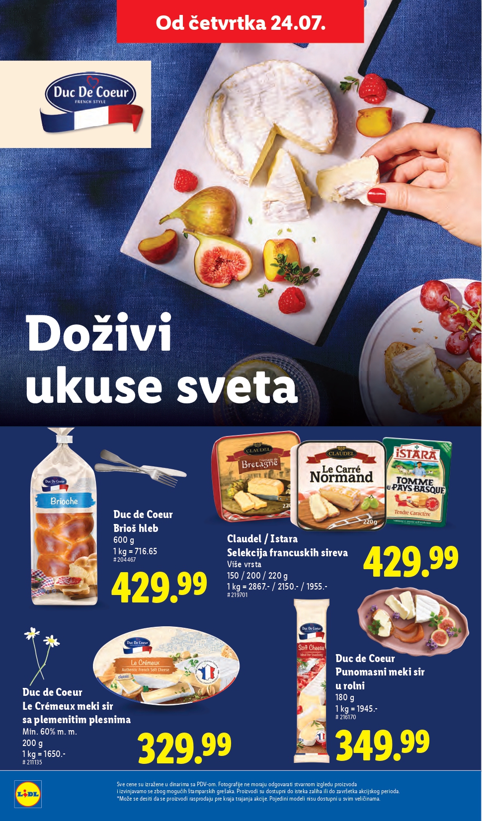 Lidl katalog PREHRANA 24-30.7.2025.