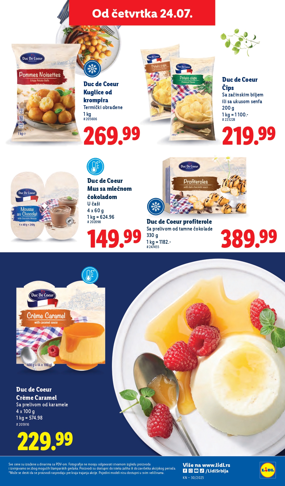 Lidl katalog PREHRANA 24-30.7.2025.