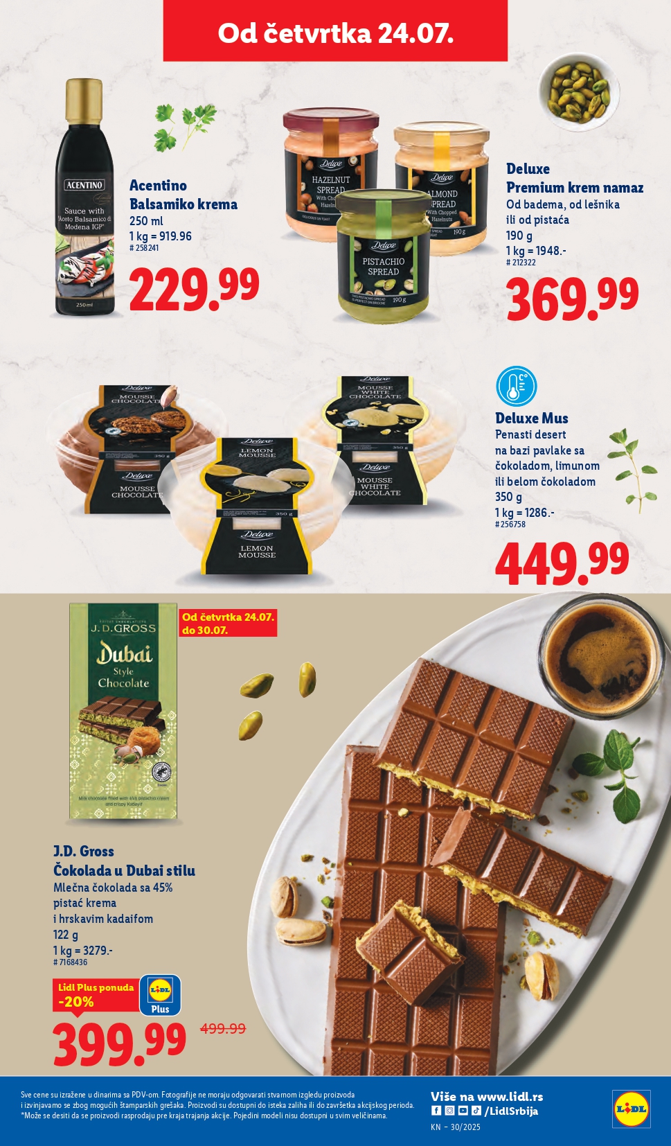 Lidl katalog PREHRANA 24-30.7.2025.
