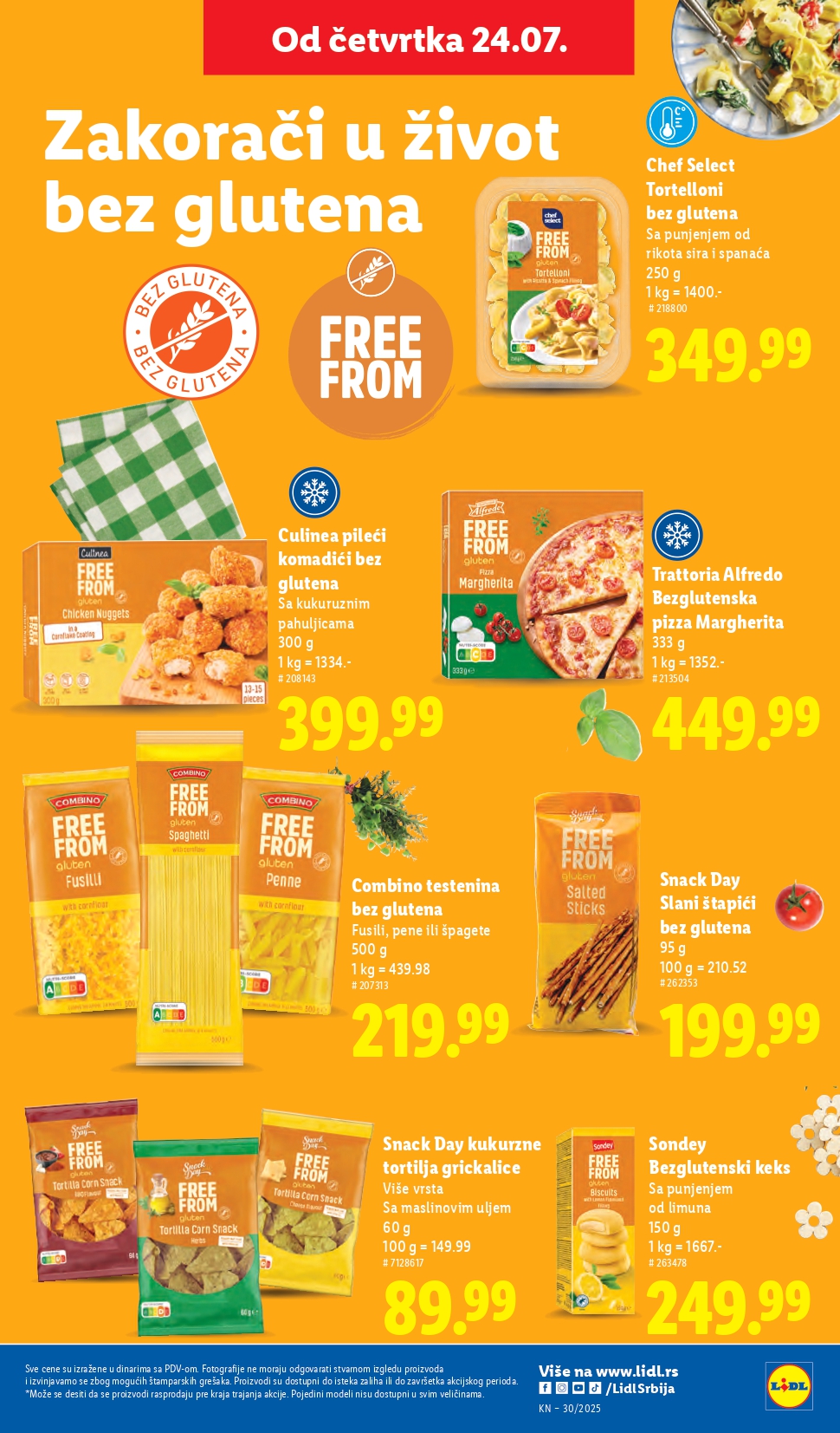Lidl katalog PREHRANA 24-30.7.2025.