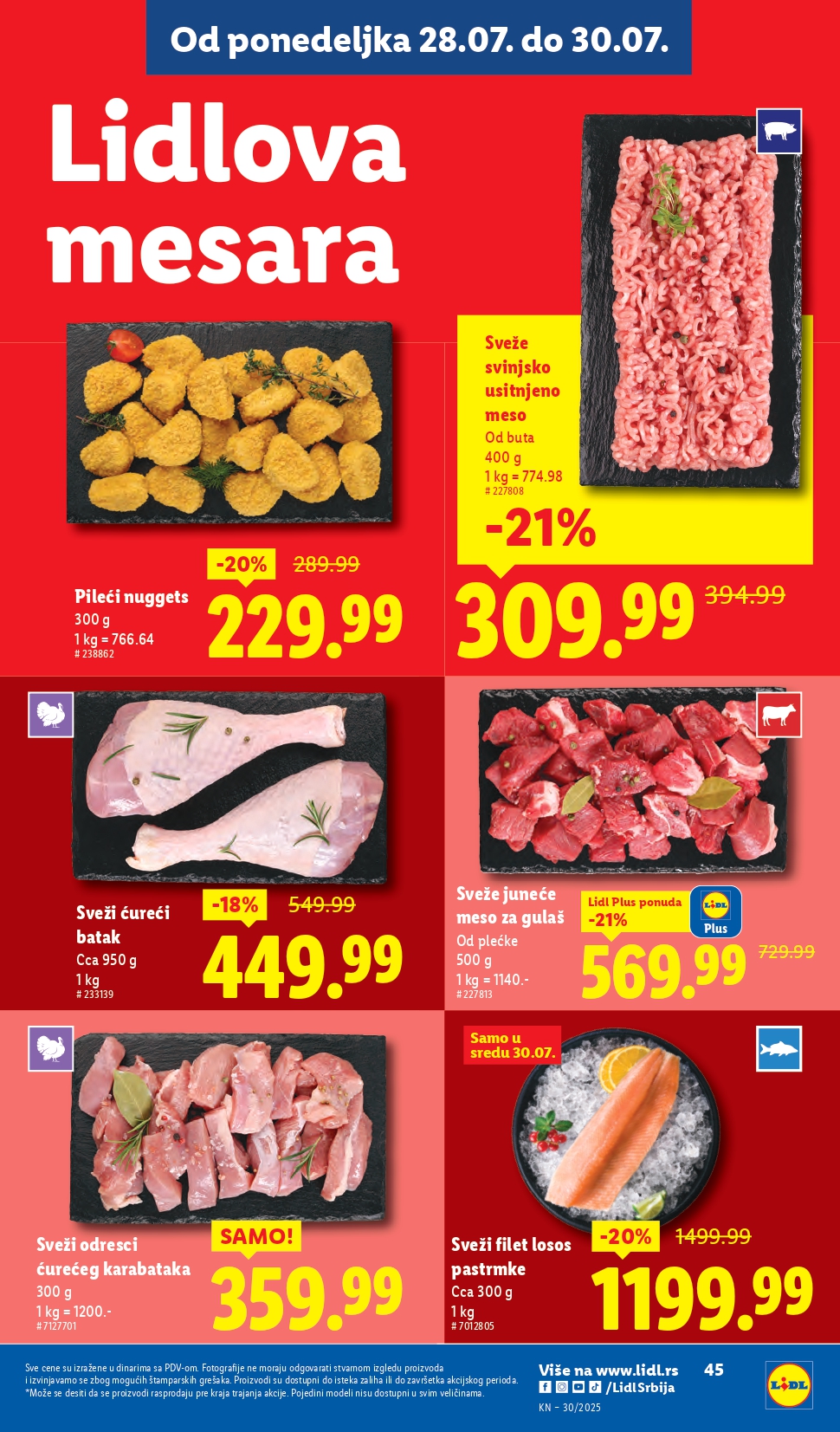 Lidl katalog PREHRANA 24-30.7.2025.