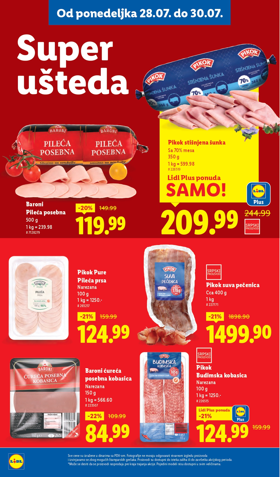 Lidl katalog PREHRANA 24-30.7.2025.