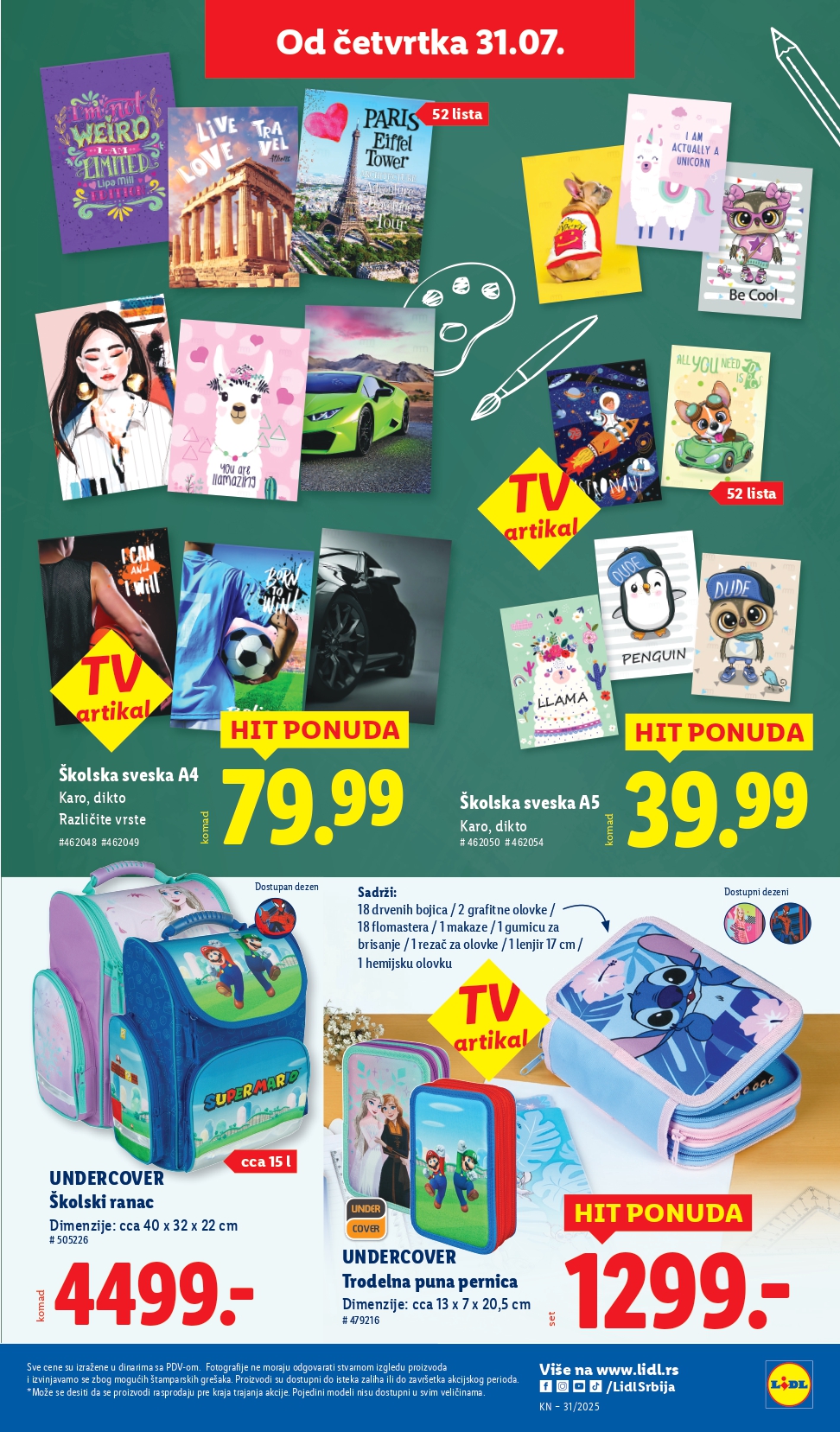 Lidl katalog NEPREHRANA 31.7-6.8.2025.