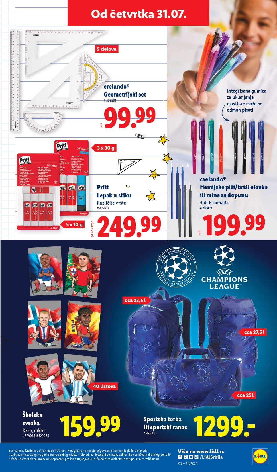 Lidl katalog NEPREHRANA 31.7-6.8.2025.
