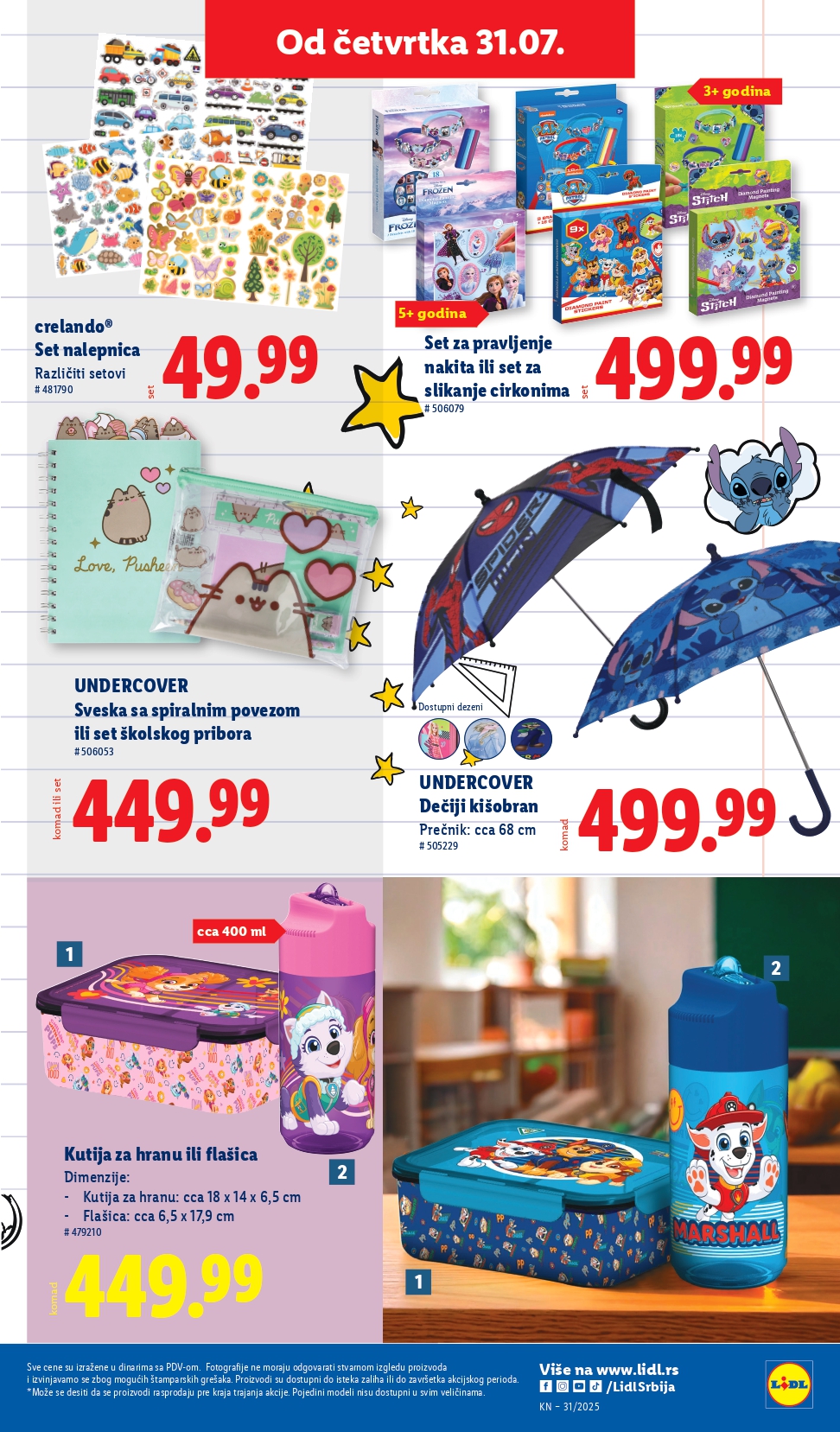 Lidl katalog NEPREHRANA 31.7-6.8.2025.
