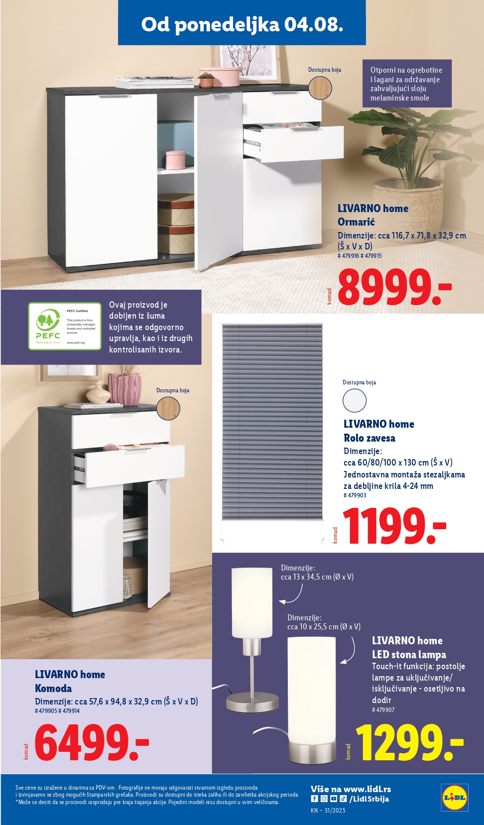 Lidl katalog NEPREHRANA 31.7-6.8.2025.