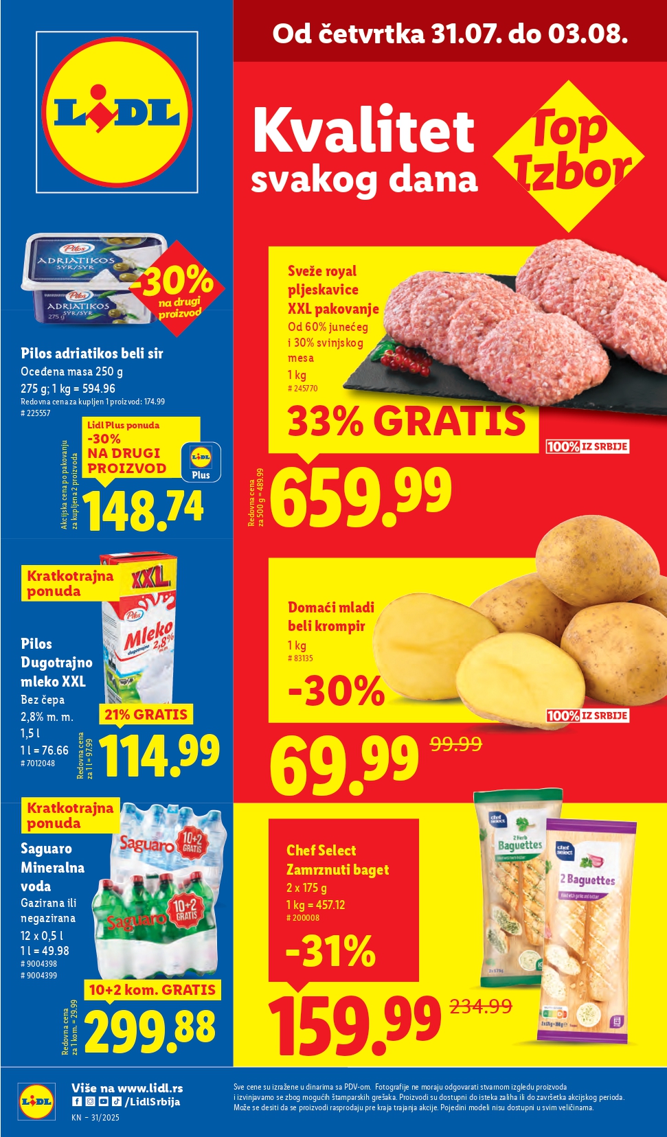 Lidl katalog PREHRANA 31.7-6.8.2025.