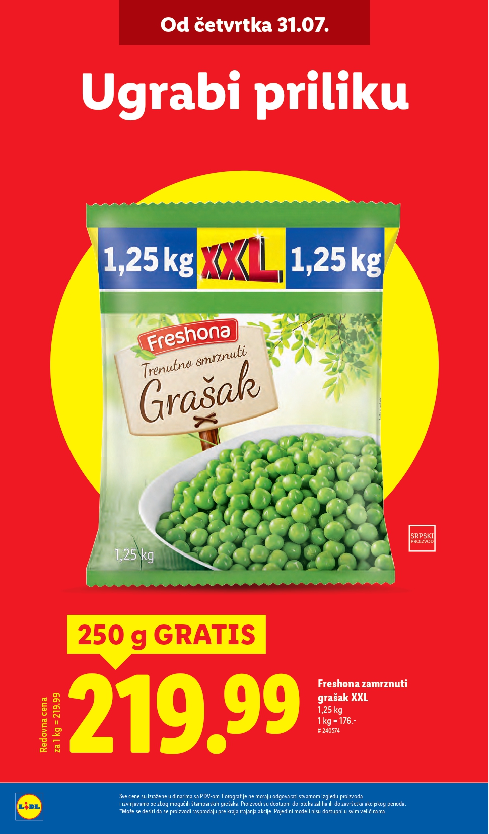 Lidl katalog PREHRANA 31.7-6.8.2025.