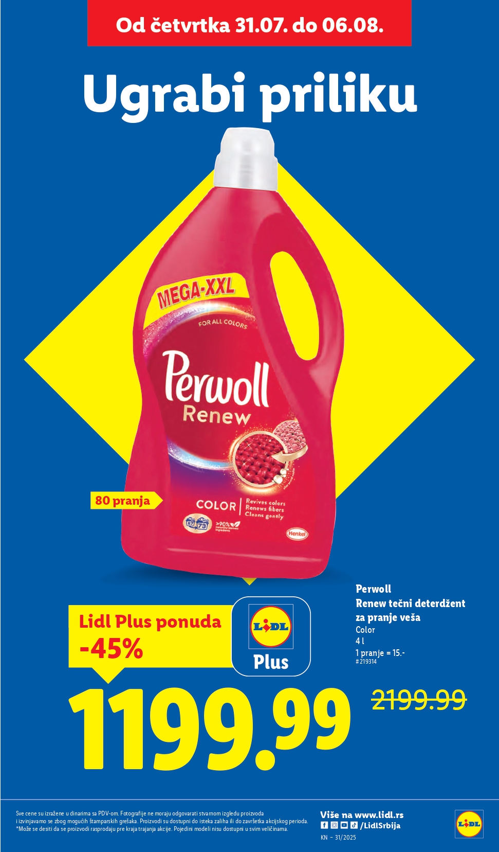 Lidl katalog PREHRANA 31.7-6.8.2025.