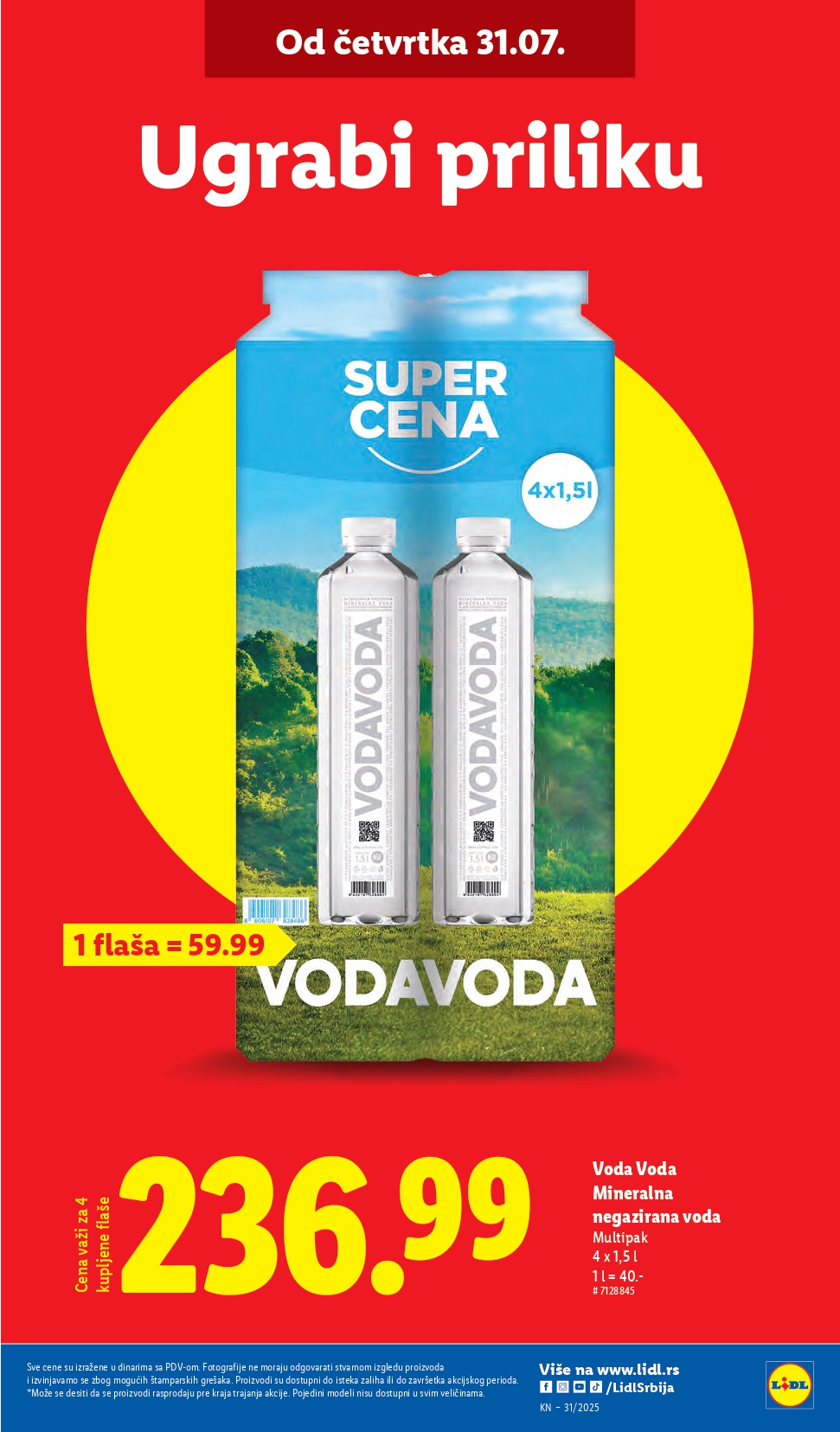 Lidl katalog PREHRANA 31.7-6.8.2025.
