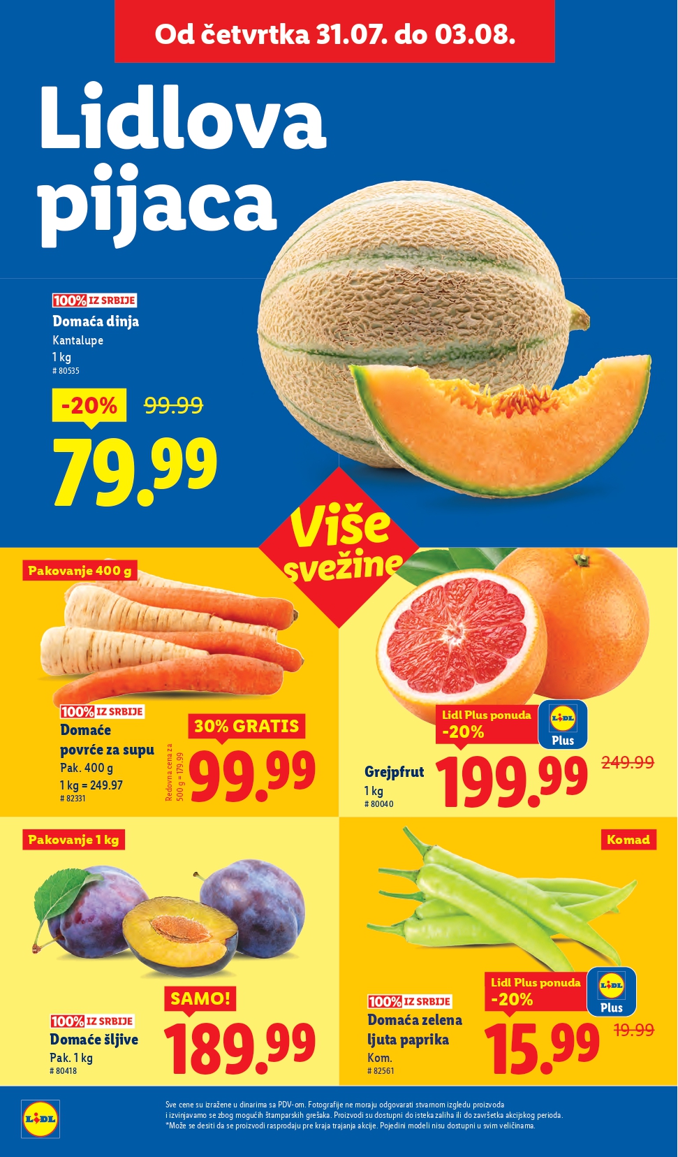 Lidl katalog PREHRANA 31.7-6.8.2025.