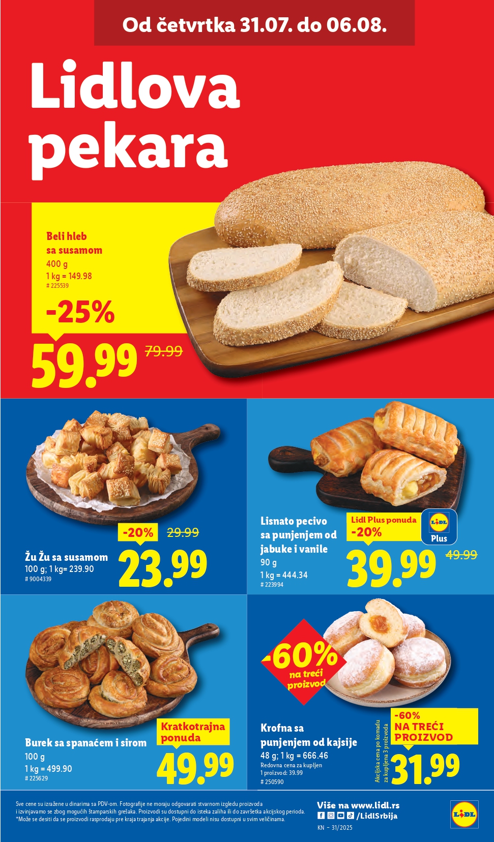 Lidl katalog PREHRANA 31.7-6.8.2025.