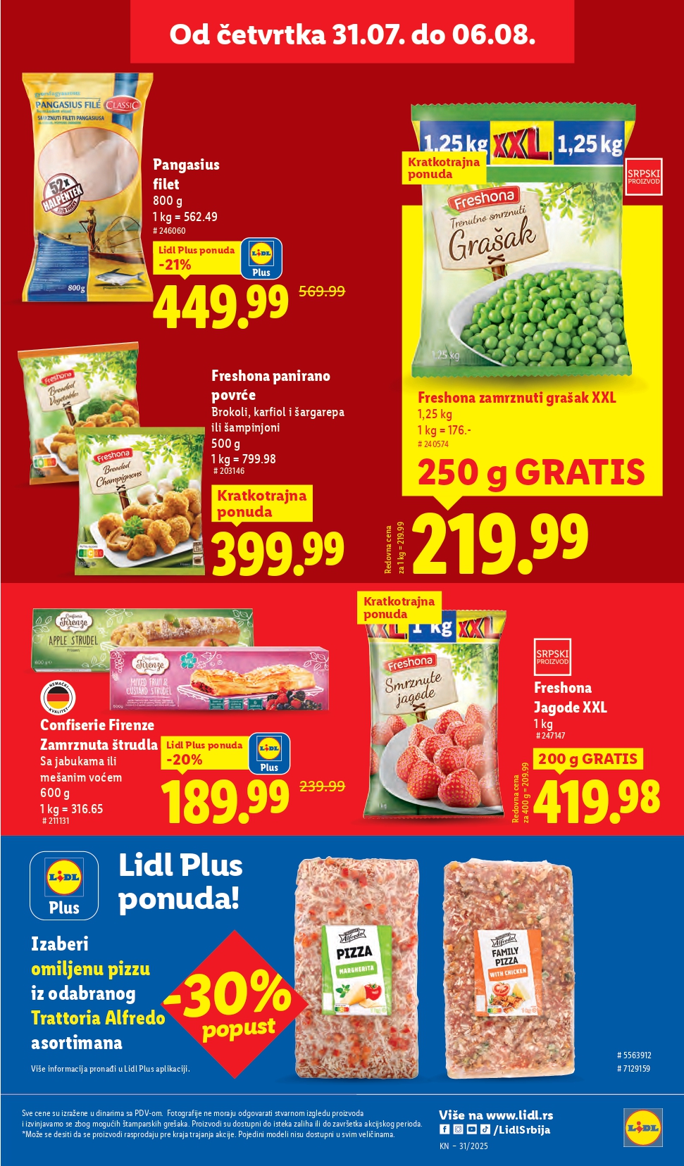 Lidl katalog PREHRANA 31.7-6.8.2025.