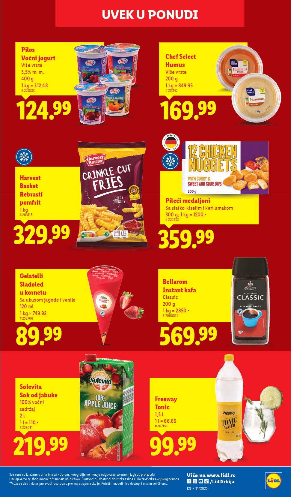 Lidl katalog PREHRANA 31.7-6.8.2025.
