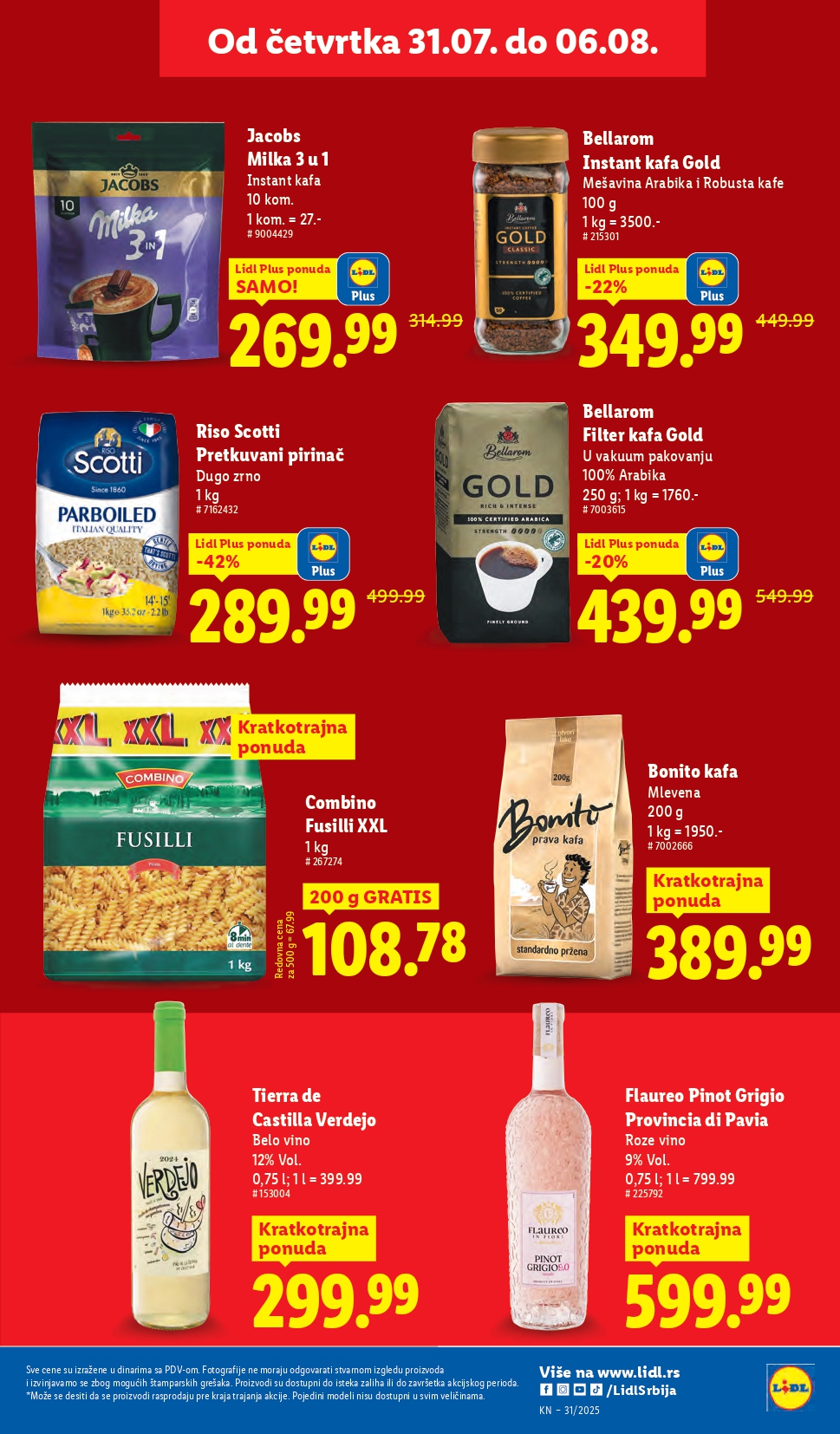 Lidl katalog PREHRANA 31.7-6.8.2025.
