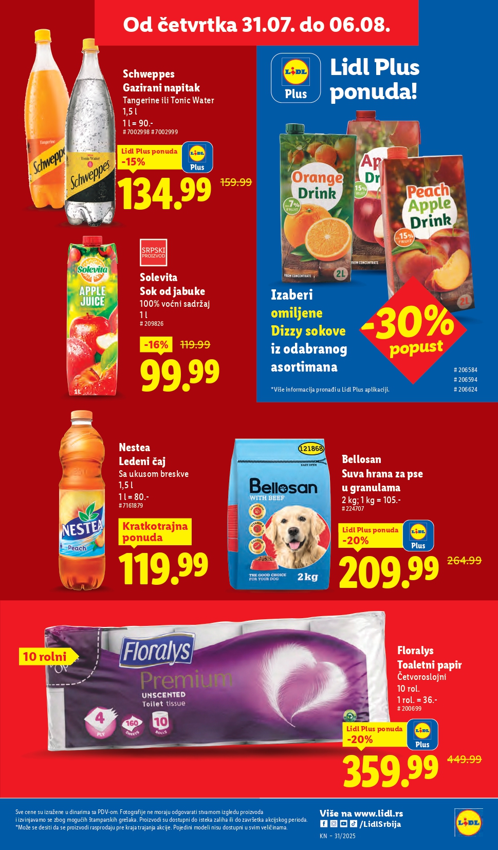 Lidl katalog PREHRANA 31.7-6.8.2025.
