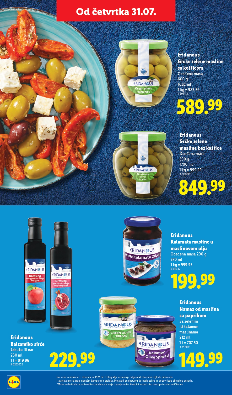 Lidl katalog PREHRANA 31.7-6.8.2025.