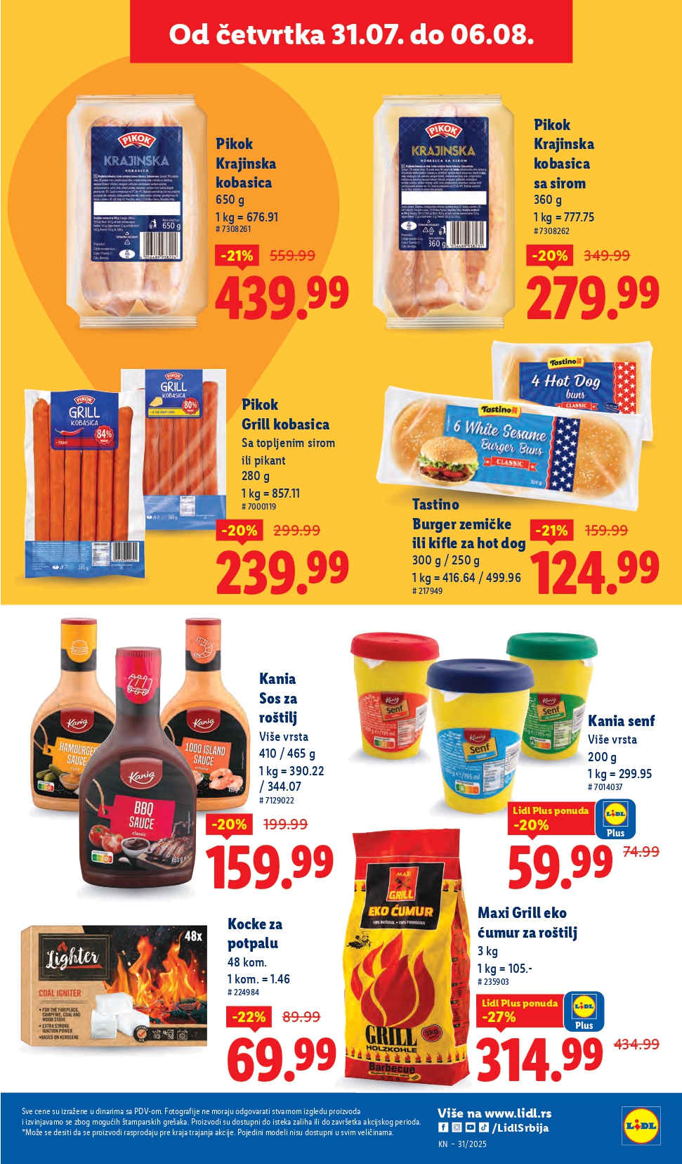 Lidl katalog PREHRANA 31.7-6.8.2025.