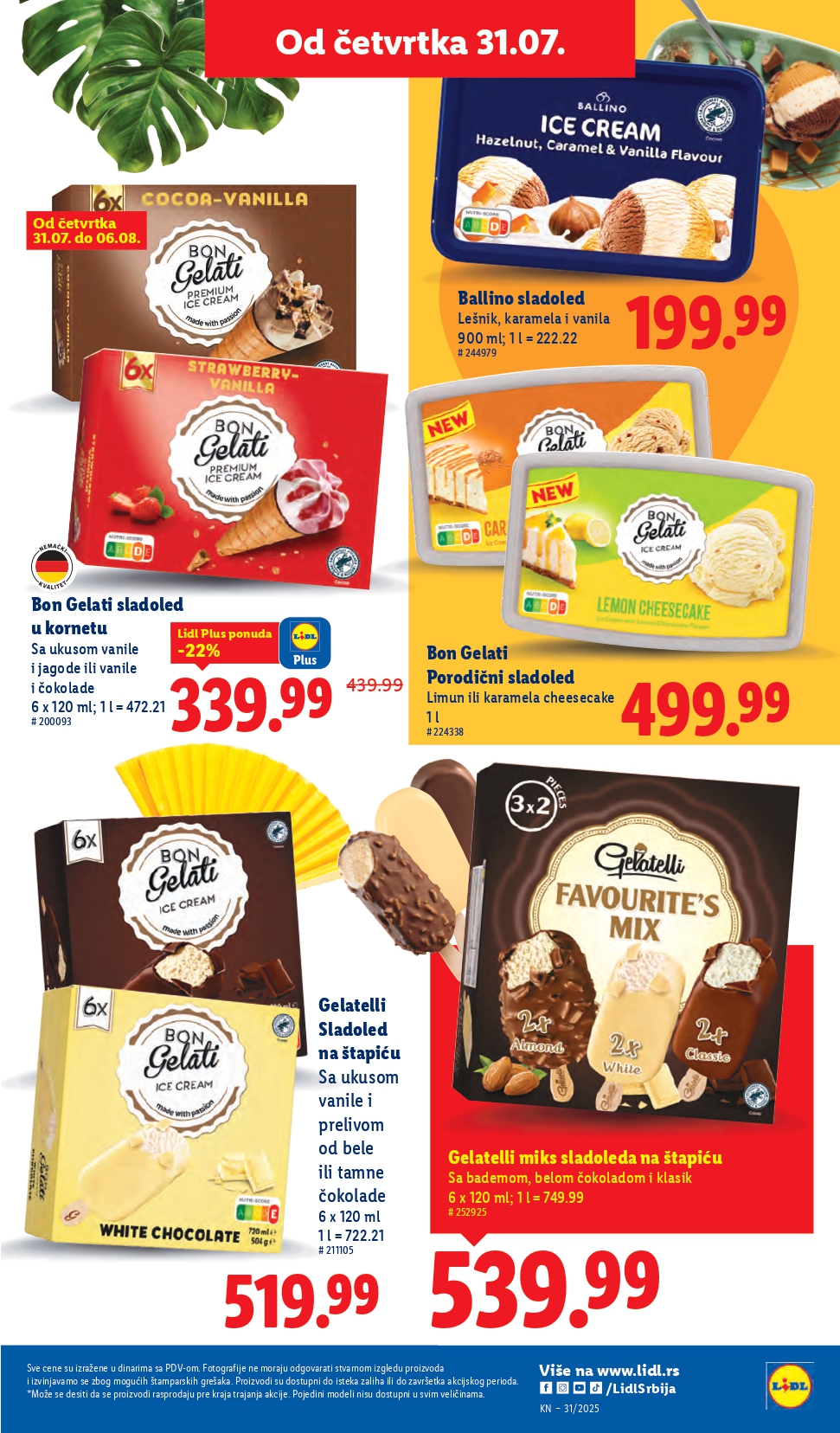 Lidl katalog PREHRANA 31.7-6.8.2025.