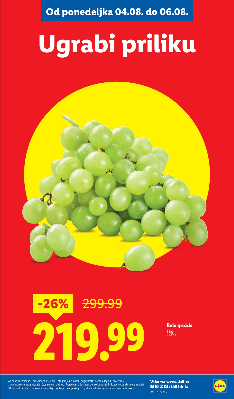 Lidl katalog PREHRANA 31.7-6.8.2025.