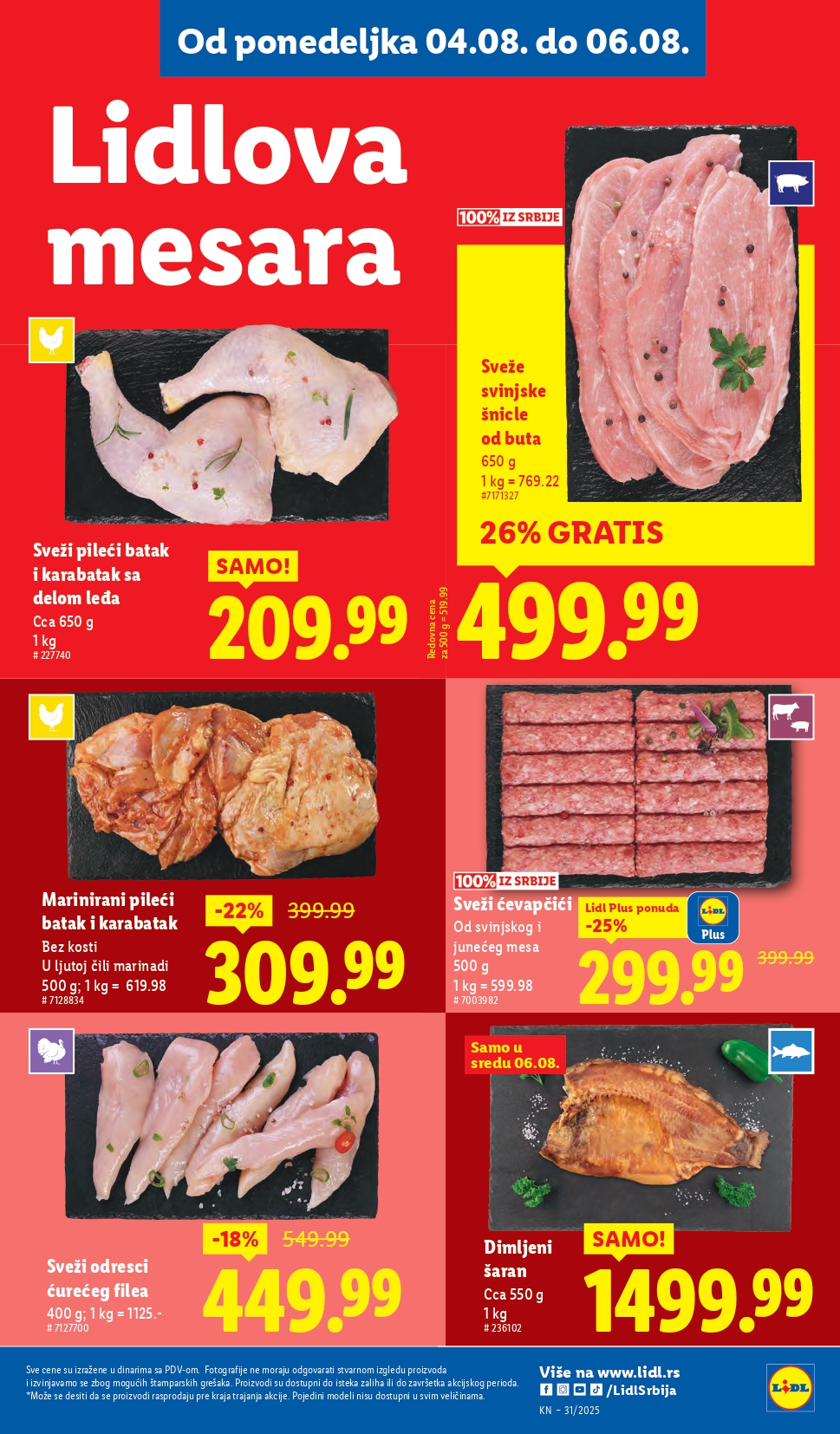 Lidl katalog PREHRANA 31.7-6.8.2025.