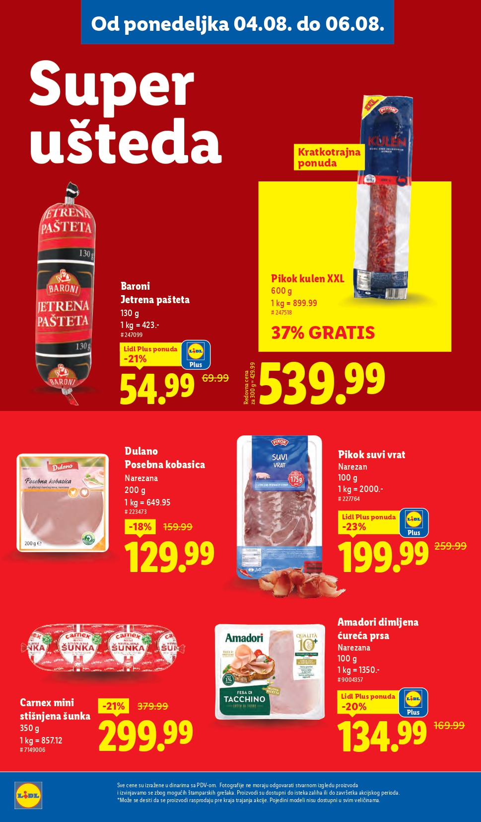Lidl katalog PREHRANA 31.7-6.8.2025.