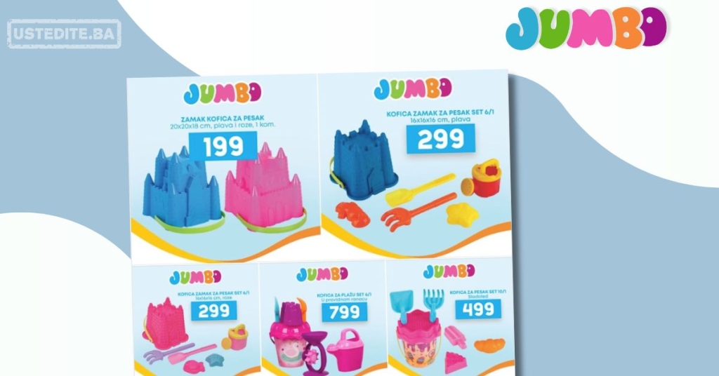 Jumbo IGRAČKE ZA PESAK jul 2025.