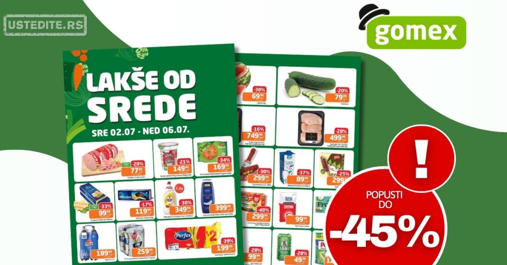 Gomex katalog LAKŠE OD SREDE 2-6.7.2025.