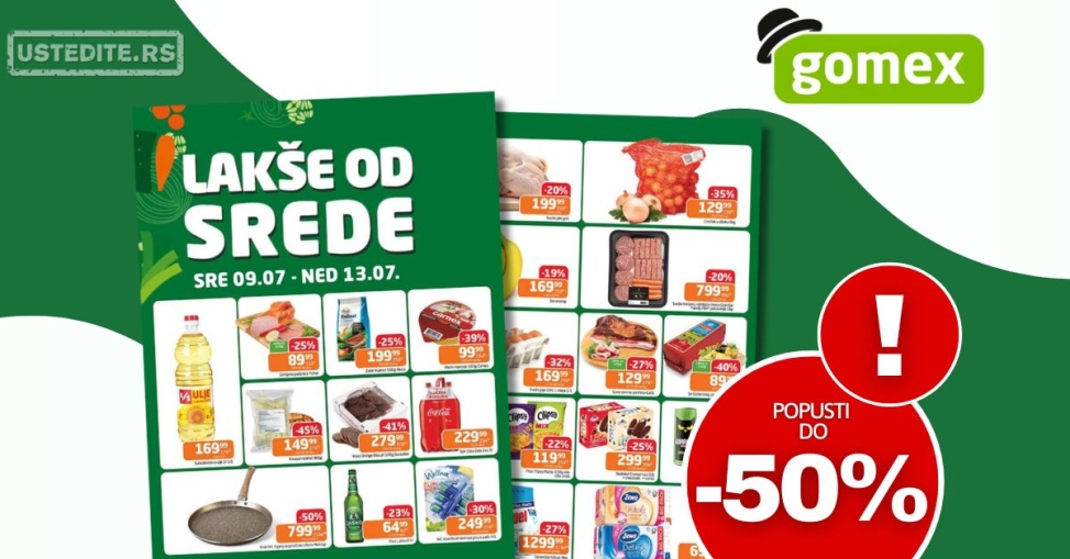 Gomex katalog LAKŠE OD SREDE 9-13.7.2025.