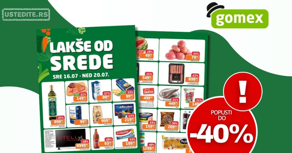 Gomex katalog LAKŠE OD SREDE 16-20.7.2025.