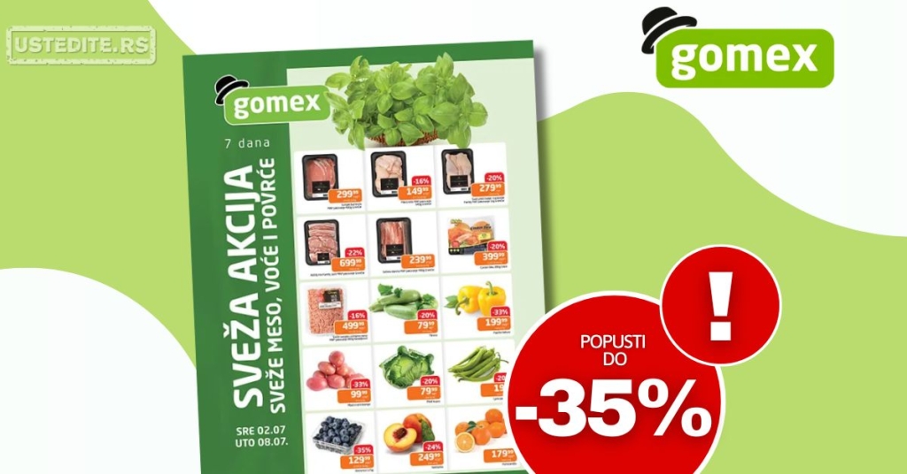 Gomex SVEŽA AKCIJA 2-8.7.2025.