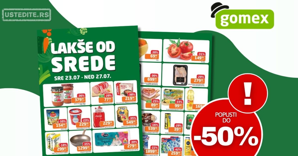 Gomex katalog LAKŠE OD SREDE 23-27.7.2025.
