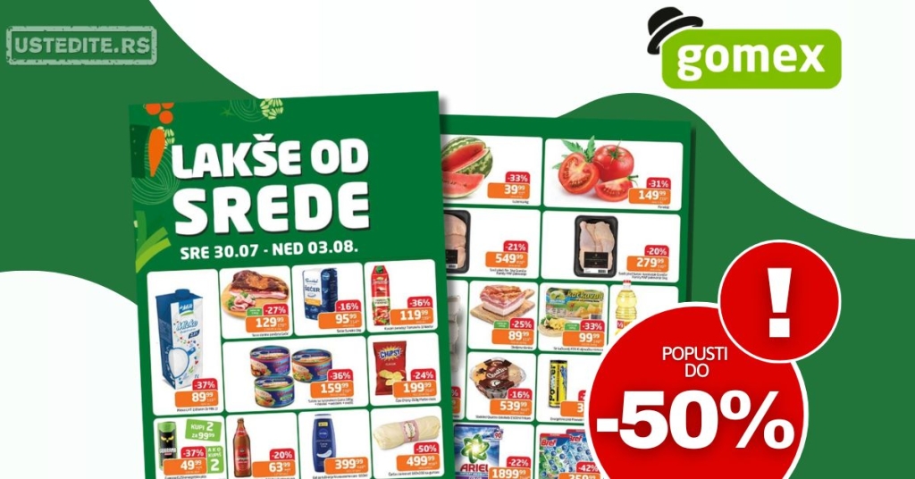 Gomex katalog LAKŠE OD SREDE 30.7-3.8.2025.