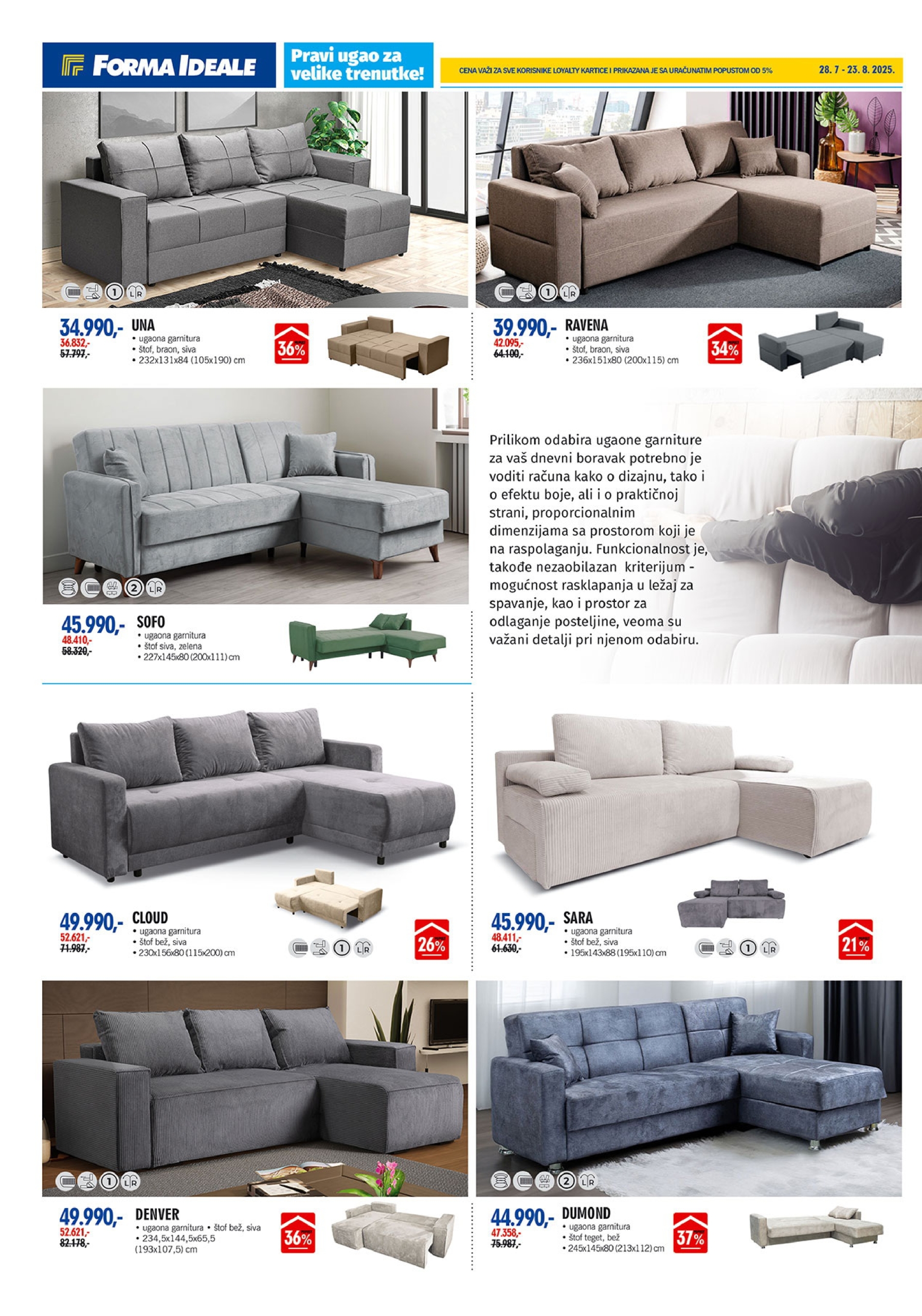 Forma Ideale katalog UGAONE GARNITURE 28.7-23.8.2025.
