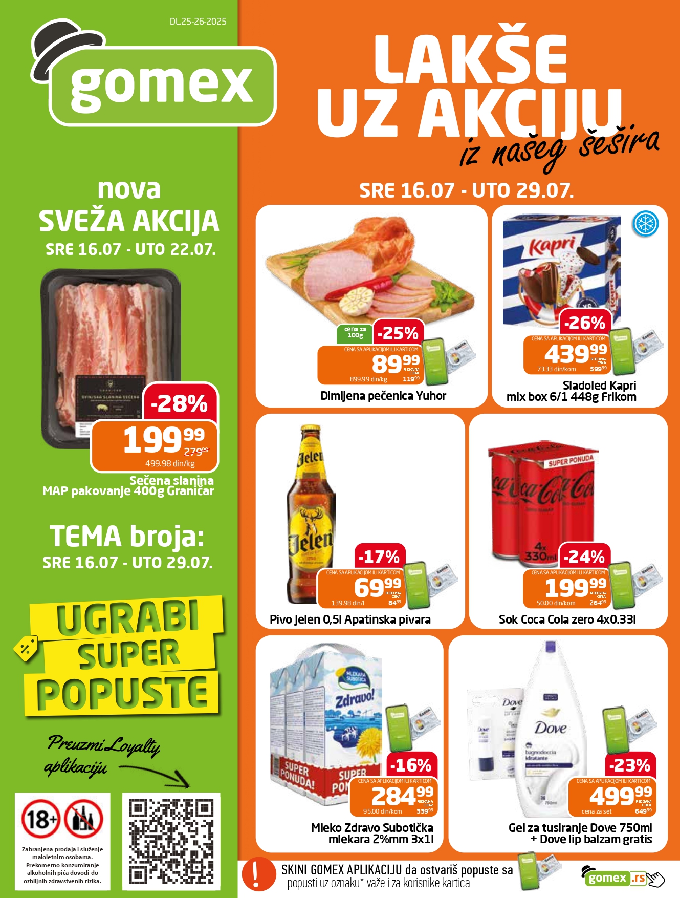 Gomex katalog AKCIJE IZ ŠEŠIRA 16-29.72025.