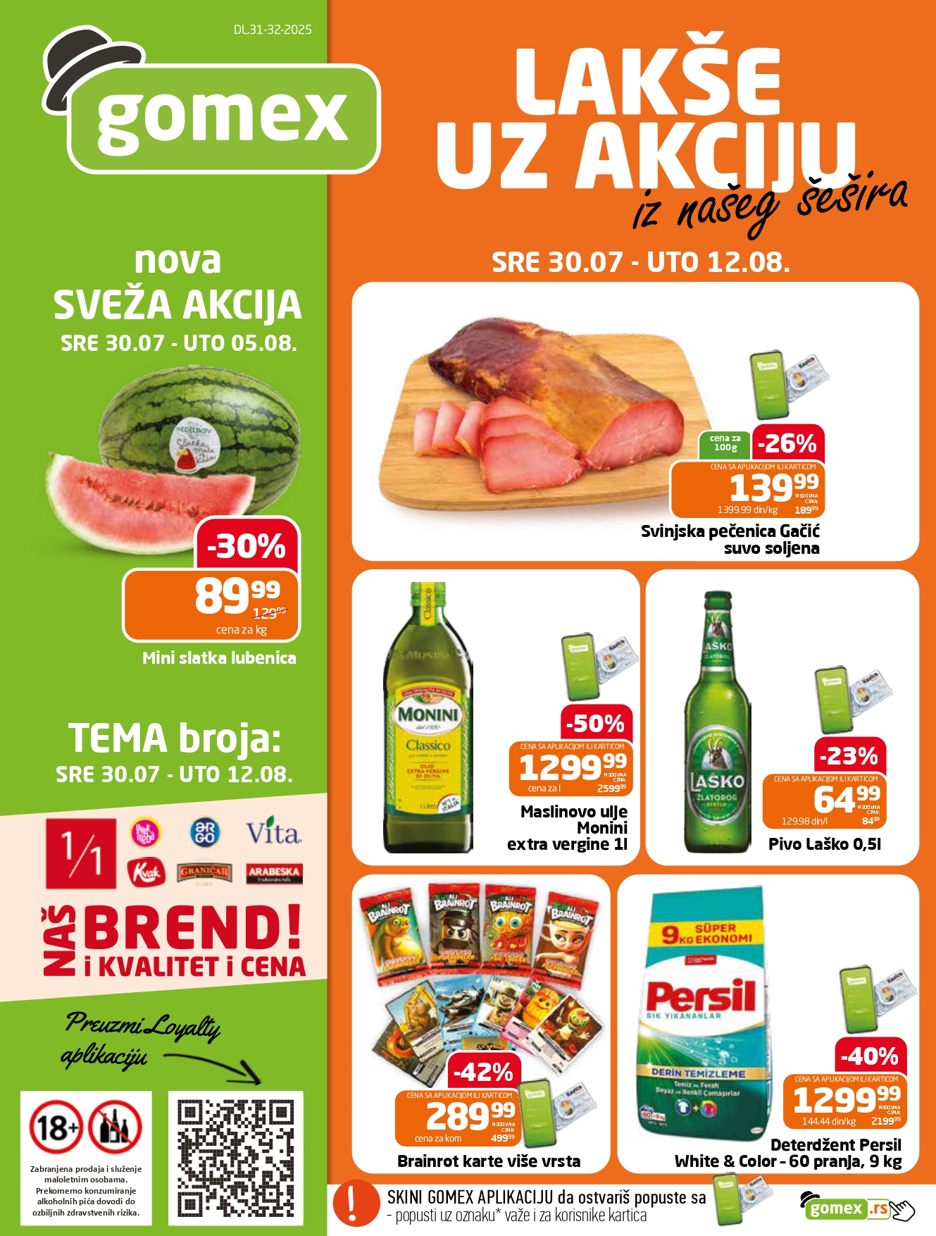 Gomex katalog AKCIJE IZ ŠEŠIRA 30.7-5.8.2025.