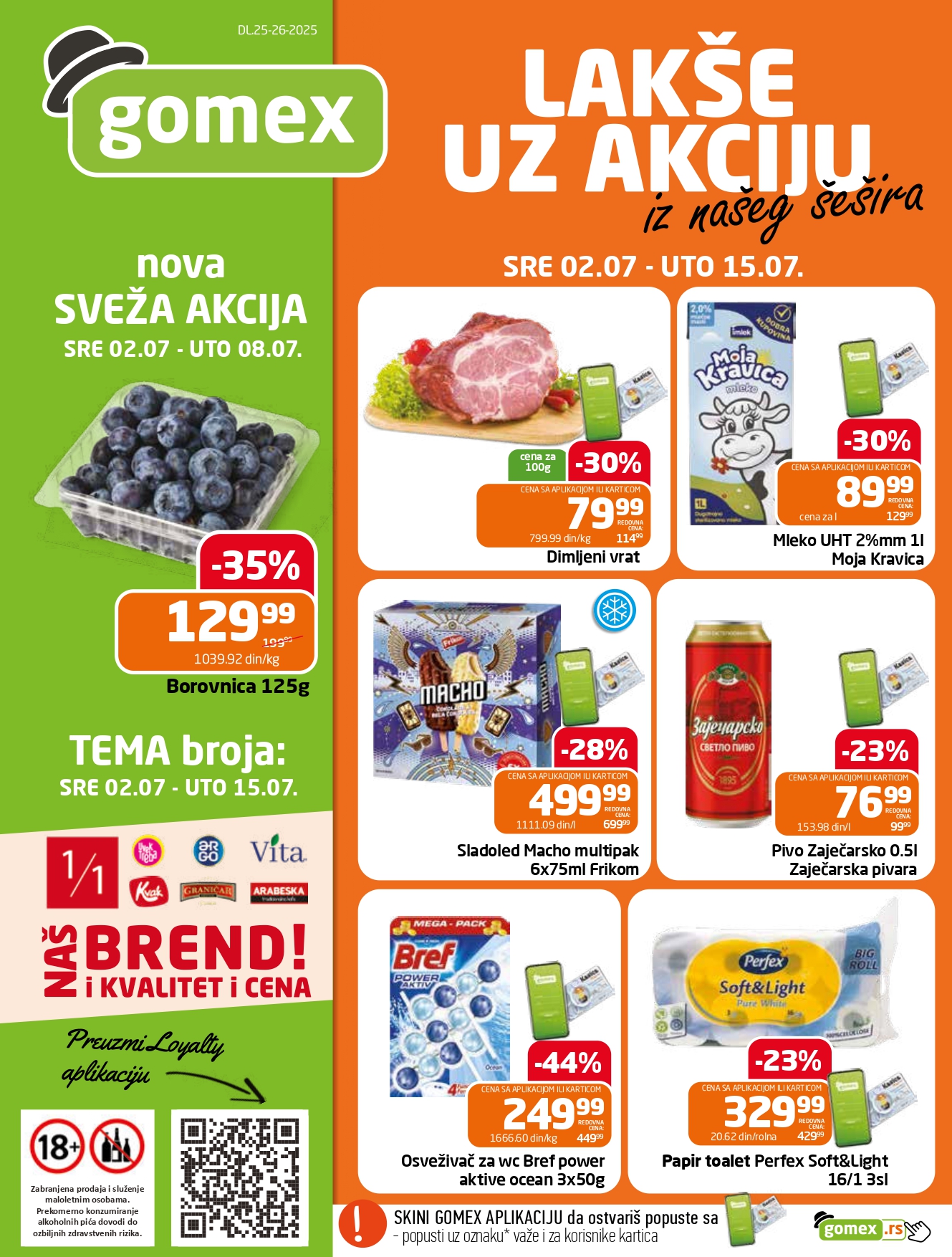 Gomex katalog AKCIJE IZ ŠEŠIRA 2-15.7.2025.