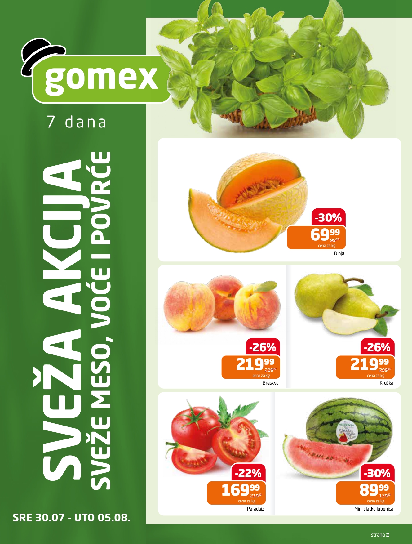 Gomex katalog AKCIJE IZ ŠEŠIRA 30.7-5.8.2025.