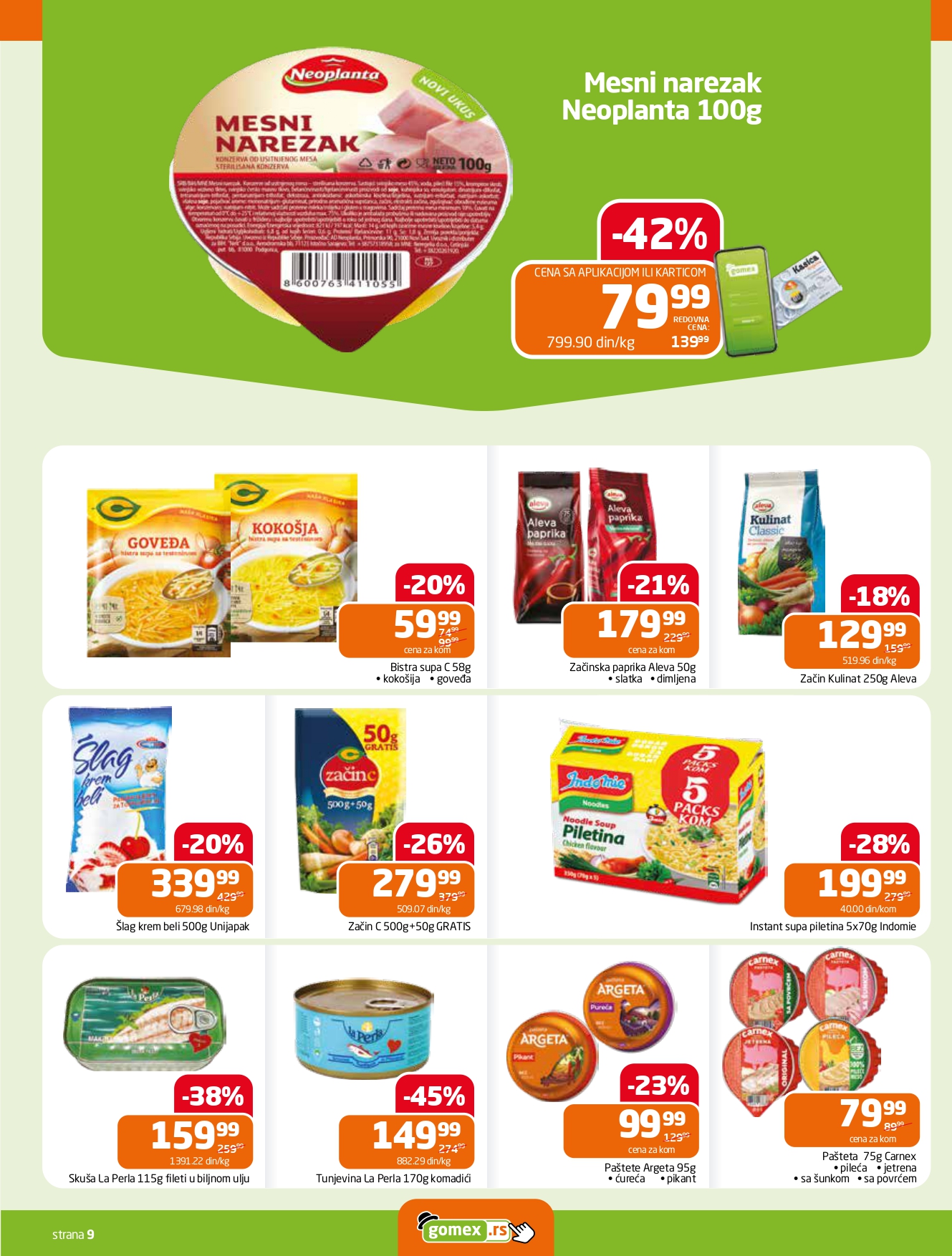 Gomex katalog AKCIJE IZ ŠEŠIRA 30.7-5.8.2025.