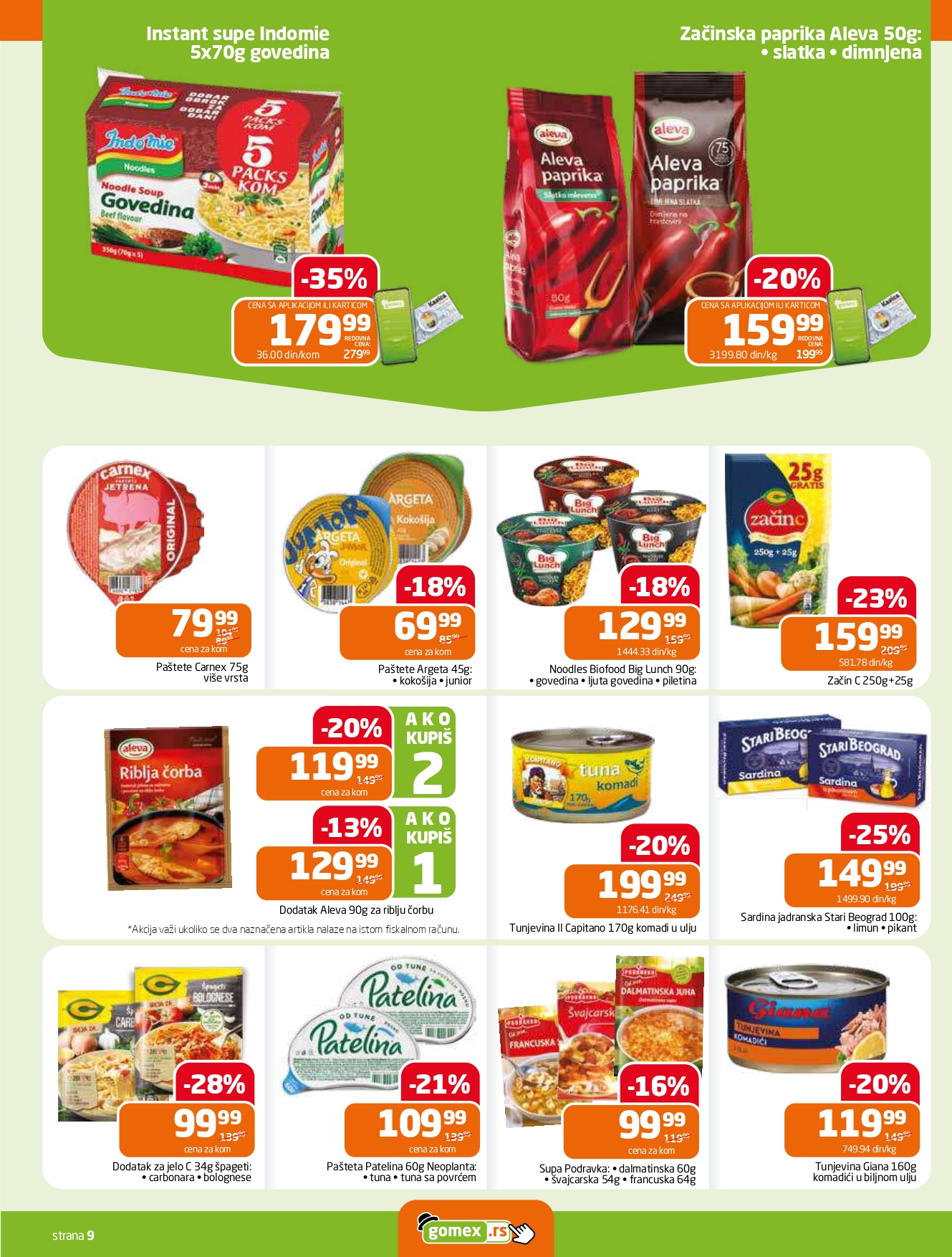 Gomex katalog AKCIJE IZ ŠEŠIRA 2-15.7.2025.