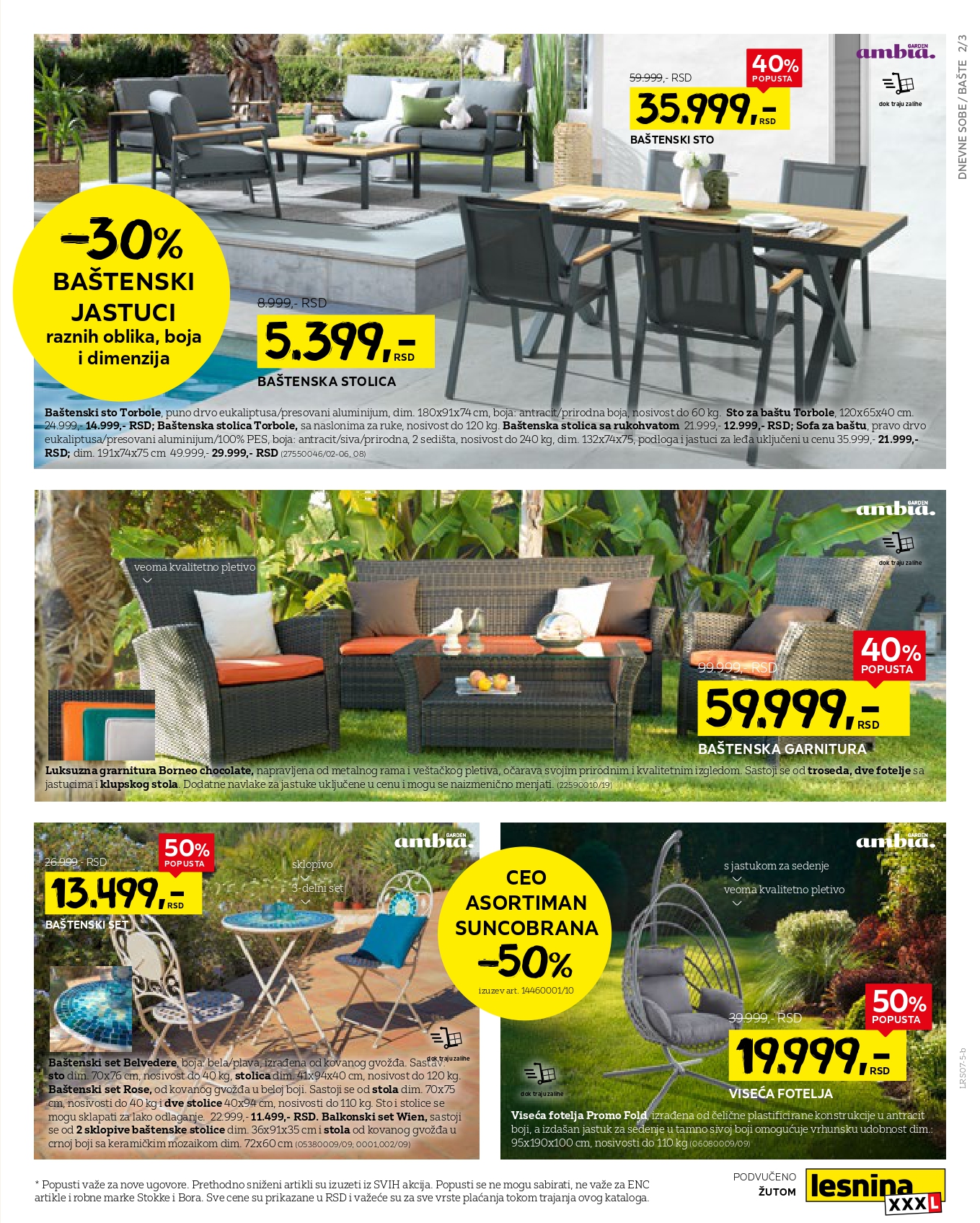 Lesnina XXXL katalog RASPRODAJA 14.7-3.8.2025.