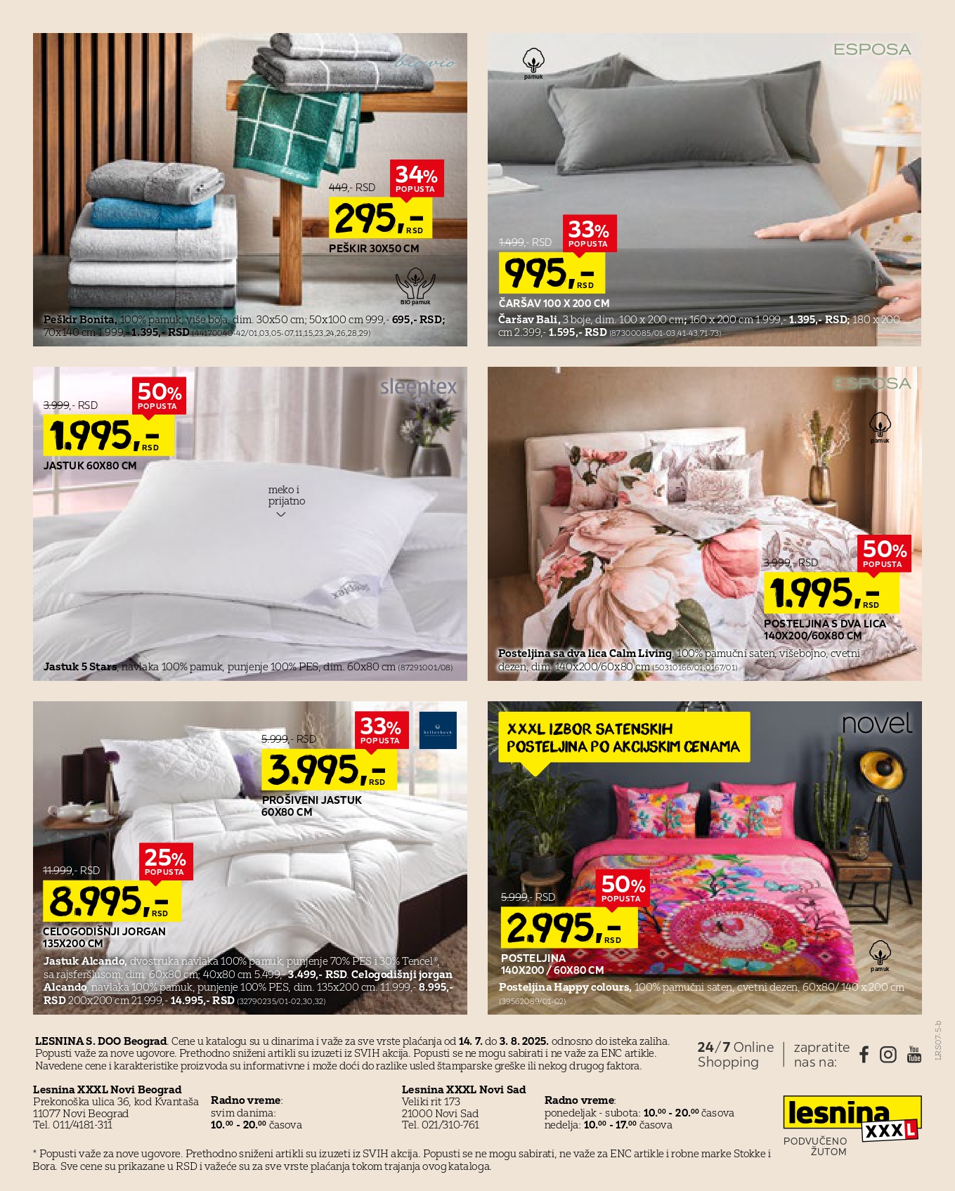 Lesnina XXXL katalog RASPRODAJA 14.7-3.8.2025.