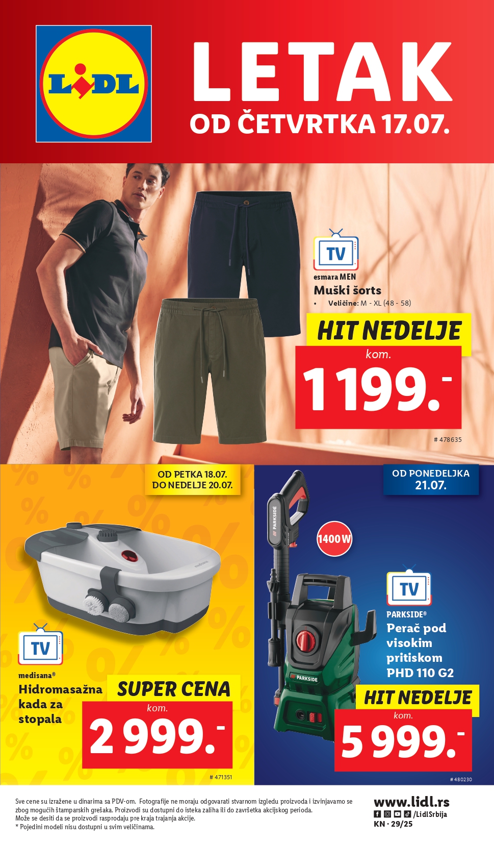 Lidl katalog NEPREHRANA 17-23.7.2025.
