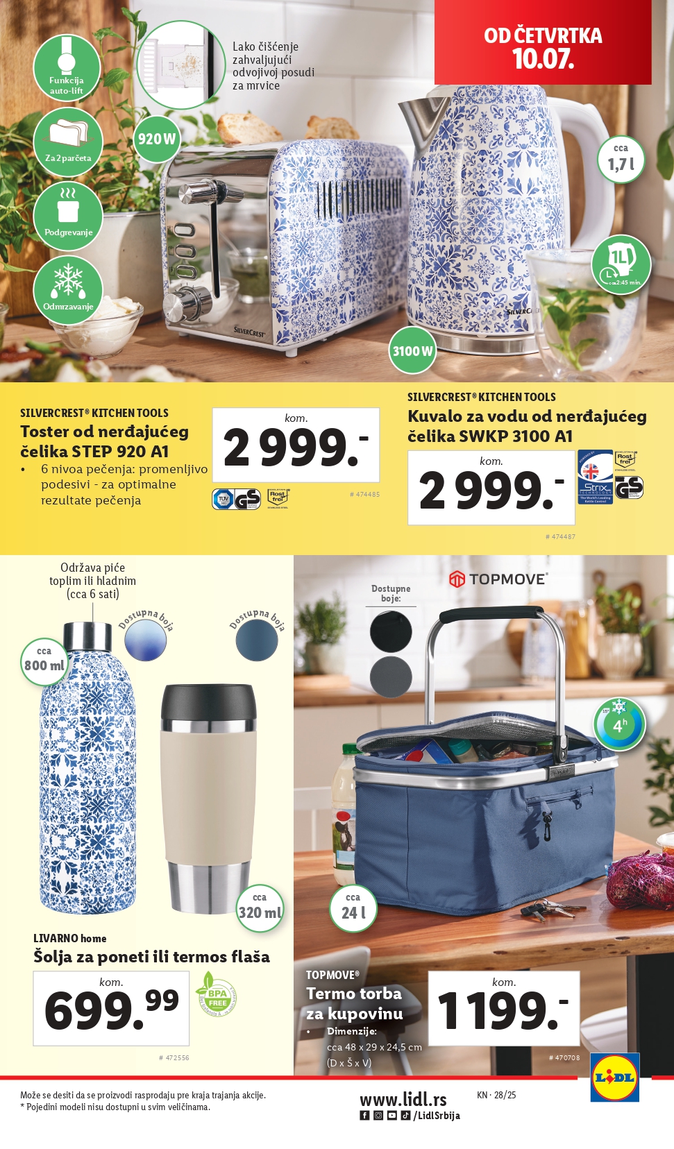 Lidl katalog NEPREHRANA 10-16.7.2025.