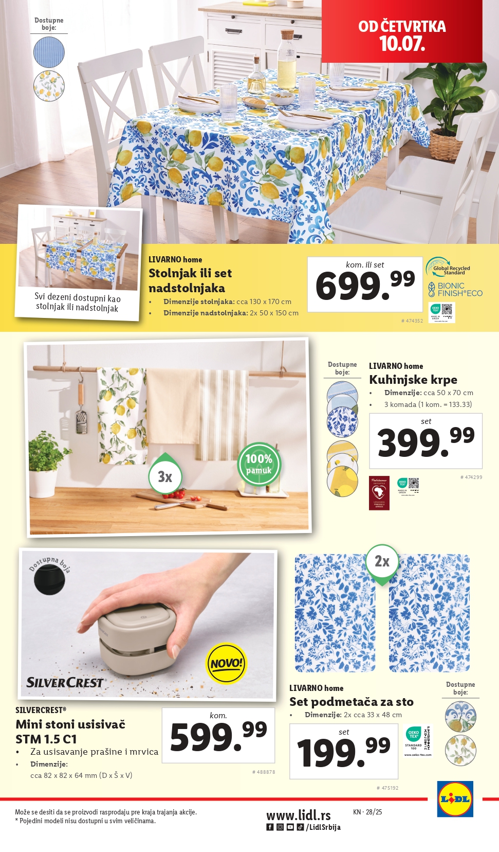 Lidl katalog NEPREHRANA 10-16.7.2025.
