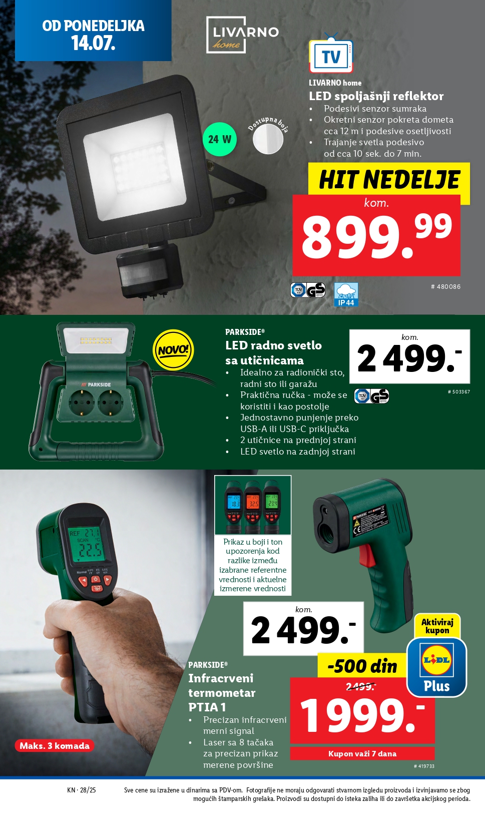 Lidl katalog NEPREHRANA 10-16.7.2025.