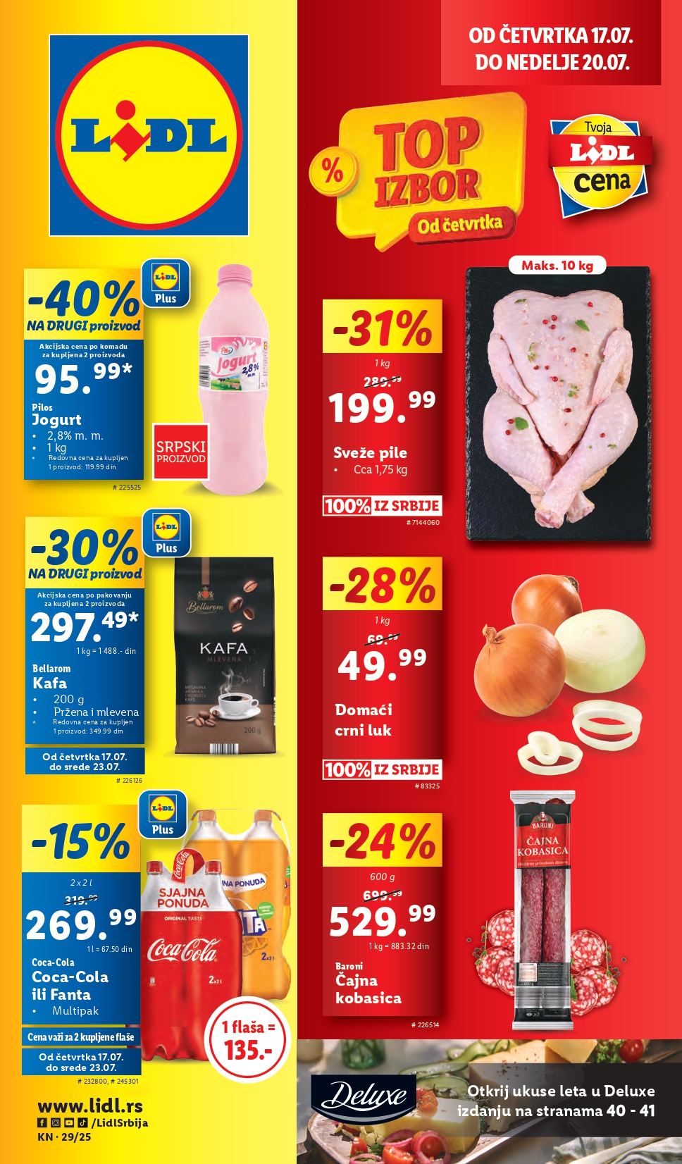Lidl katalog PREHRANA 17-23.7.2025.