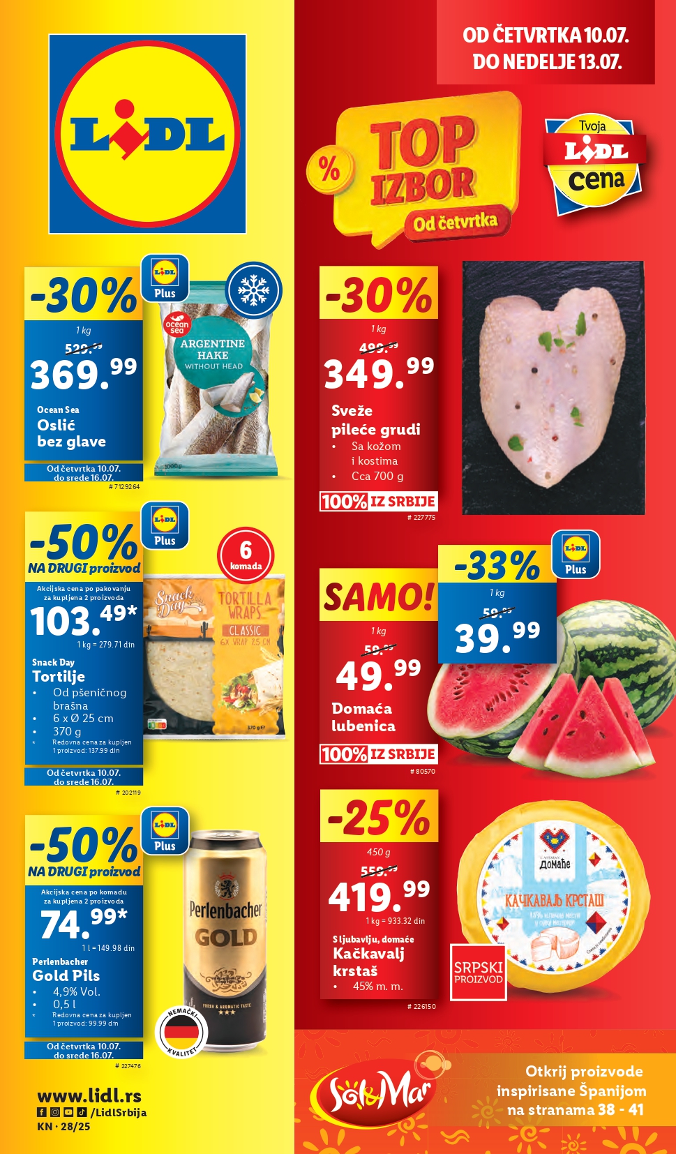 Lidl katalog PREHRANA 10-16.7.2025.