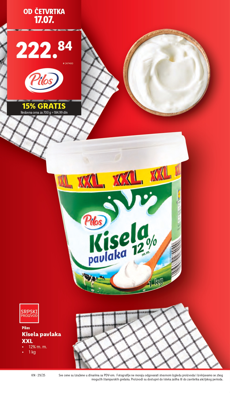 Lidl katalog PREHRANA 17-23.7.2025.