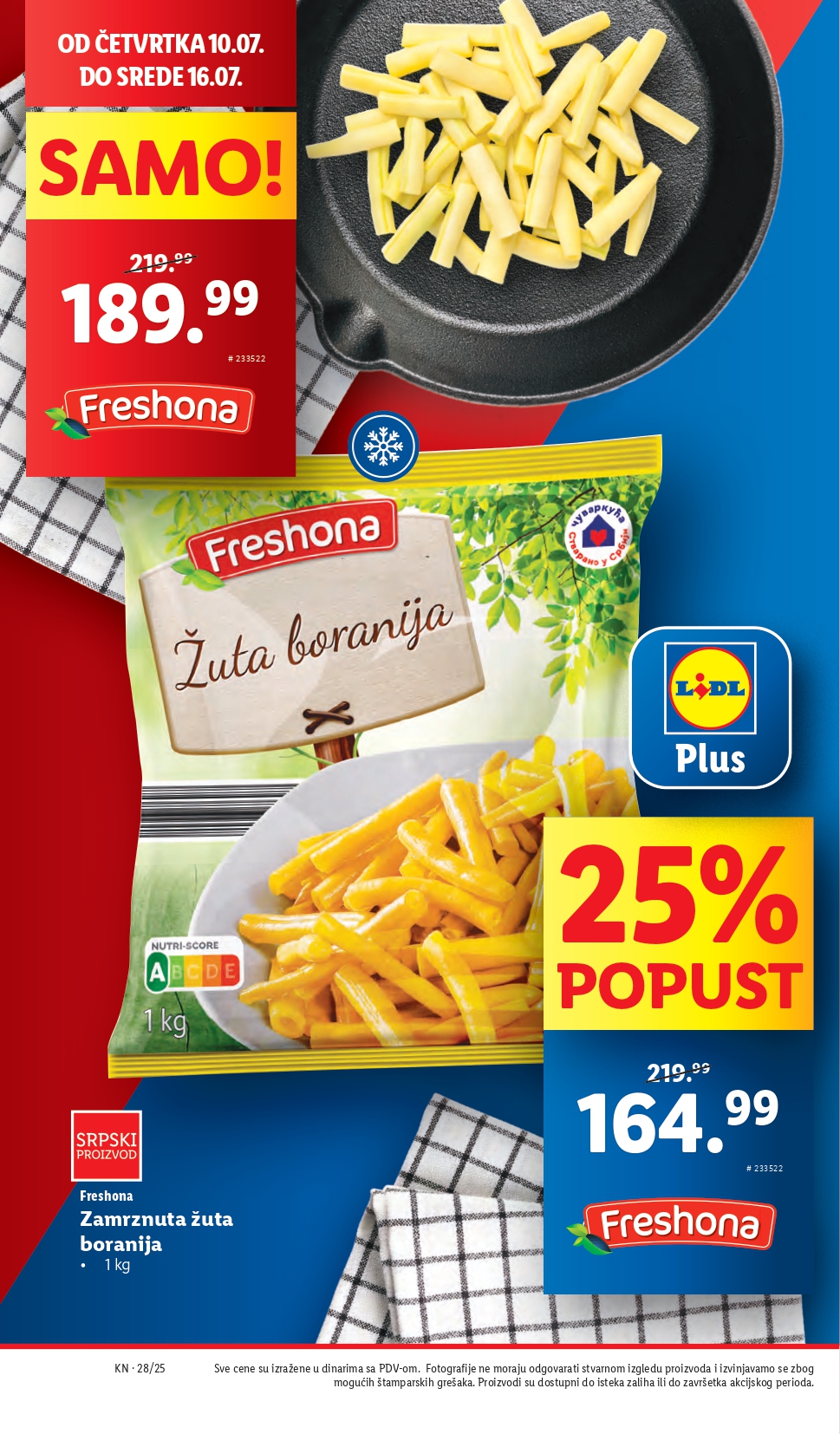 Lidl katalog PREHRANA 10-16.7.2025.